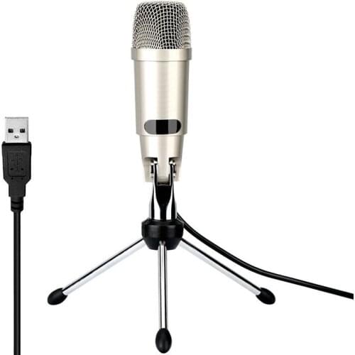 USB Microphone Condenser Professional Wired Studio Karaoke Mic For Computer Pc Video Recording Msn With Stand Tripod