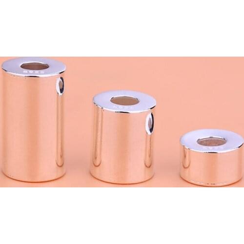 Creative handmade beaded material silver accessories 925 sterling silver accessories circle bead smooth large hole round pillars