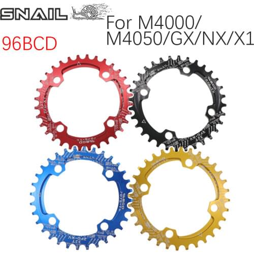 SNAIL Chainring 96BCD Round for alivivo 32t 34t 36t 38t Tooth single tooth plate MTB Mountain bike 96 BCD M4000 m4050 alivivo