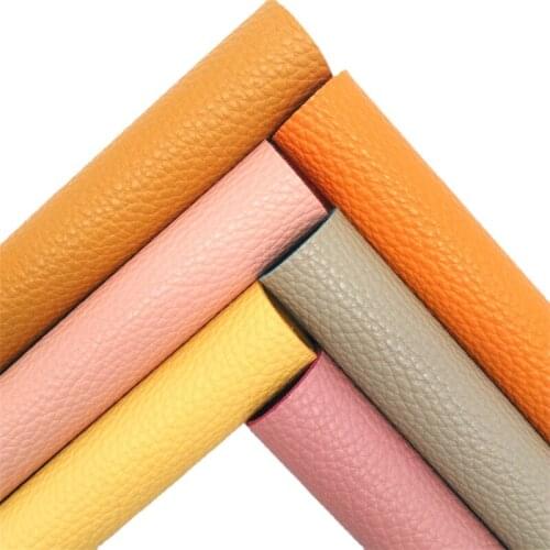 Size 21X15CM 1.4MM Thick Synthetic Leather Litchi Faux Leather Sheets with Color Matching Felt Backing for Bracelet GM2178A