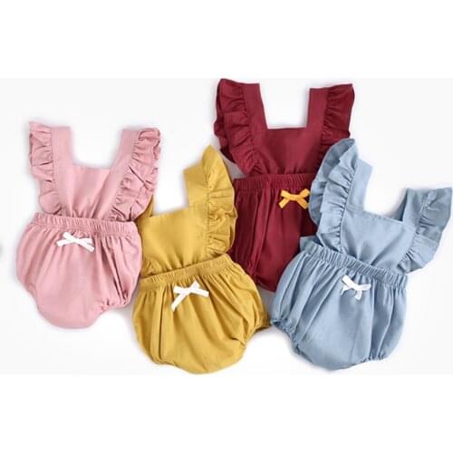 Melario Baby Girls Rompers Summer Ruffles Princess Baby Clothing Bebe Roupas Newborn Baby Clothes Infant Overalls Clothing