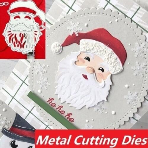Christmas Craft Die Santa Claus Metal Cutting Dies for Scrapbooking Card Making Decor Crafts DIY Album Embossing