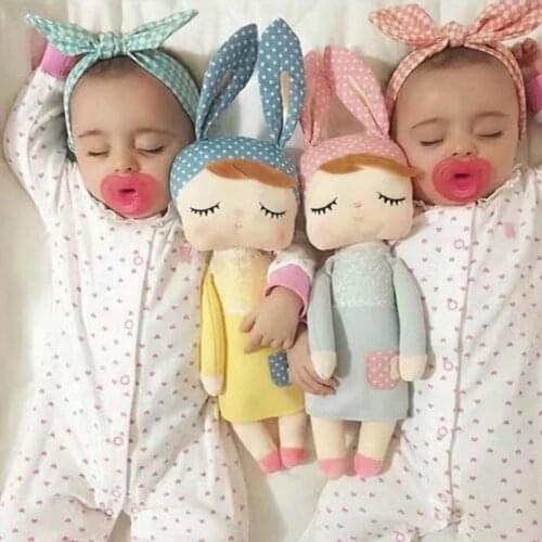 Metoo Angela Plush Dolls Baby Toy for Children Girl Kids Toys Gift Lace Bunny Rabbit Stuffed & Plush Animals Christmas Genuine