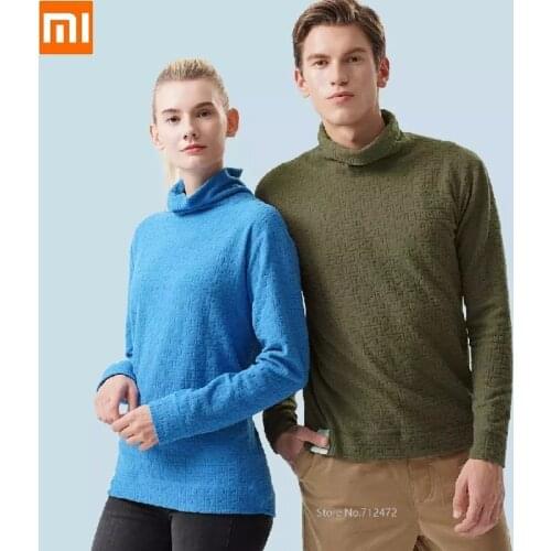 Xiaomi Autumn Winter Men woman Double sided Keep warm Sports long sleeve T-shirt Super soft warm velvet Thermal underwear Coat