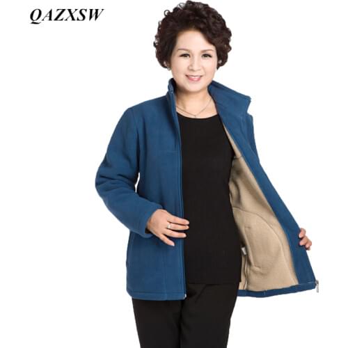 QAZXSW Women's Fleece Jackets