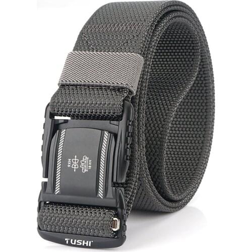 Tactical Belt Mens Belt For Outdoor Fishing Hunting Multi Function Quick Release Nylon Elastic Alloy Buckle Male Waistband