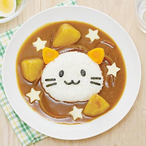 Cat Pattern Nori Kitchen Rice Decor Kit Sandwich DIY for Baby Kids Meal Porphyra Cute Bento Lunch Make