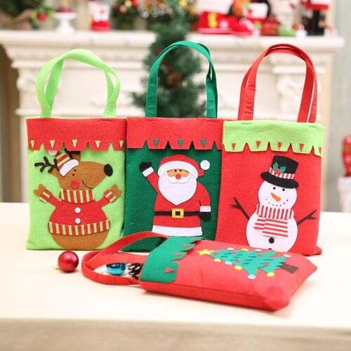 Christmas bag Christmas gift bag portable household food bag children elderly candy apple gift bag New Year party decoration