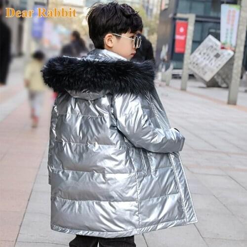 Russia Snowsuit 2021 childrens Winter Down Jacket for boys Clothes waterproof Outdoor hooded coat Kids parka clothing overcoat