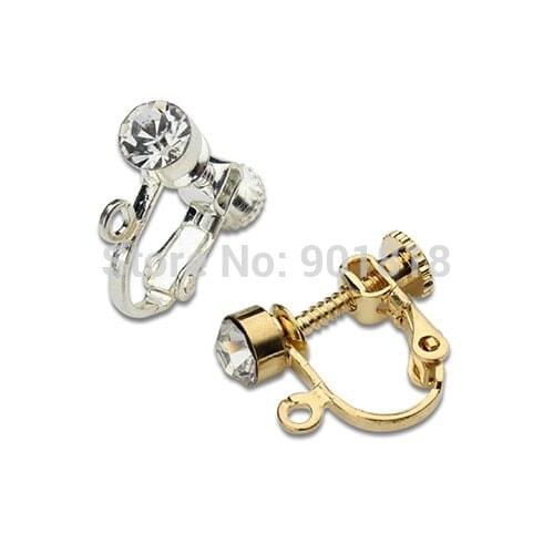 10pcs/bag fashion screw ear clip ears can no ear hole debugging stud earrings Back F9