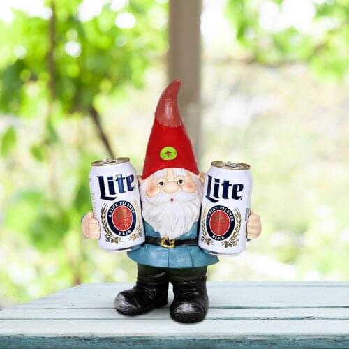 Resin Beer Gnome Sculpture Art Statue Landscape Lawn Figurine for Gift Outdoor Balcony Porch Patio Yard Accessory Garden Decor