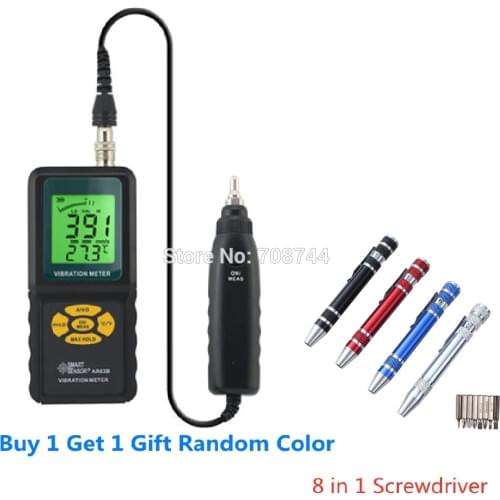 AR63B Smart Sensor Vibration Meter Digital Precision Tester Analyzer Vibrometer Velocity Acceleration Displacement Measurement