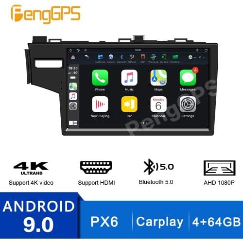 Stream Media Rear View Mirror for Honda Fit 2014-2020 Night Vision Multimedia Headunit Car Parking Mode Recorde PX6 Carplay DSP