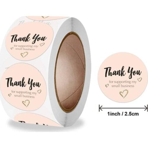 100-500 Pcs Thank You Stickers For Supporting My Small Business Sealing Labels For Handmade Gift Package Decor DIY Scrapbooking