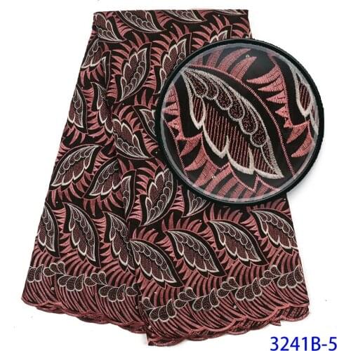 100% Cotton Swiss Voile Lace Dry Fabric Dubai Austria Embroidery Latest French High Quality With Stone