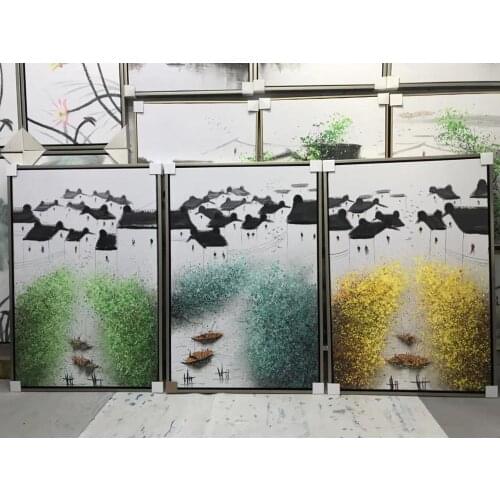100% Hand Painted Modern Chinese Landscape Oil Painting on Canvas Abstract Canvas Painting Wall art Picture for Home Decoration