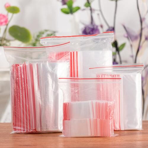 100pcs! Storage Bags Clear Self Adhesive Seal Plastic Packaging Bag Resealable Cellophane OPP Poly Bags Gift Bags 8 x 12cm