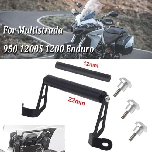 12MM / 22MM Navigation Bracket Stand For DUCATI MULTISTRADA ENDURO MULTISTRADA 1200 950 1200S 2015 2016 2017 Adapter Holder