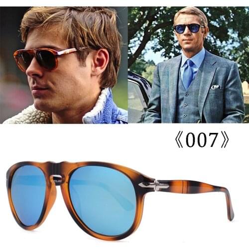 2021 fashion luxury Classic Vintage Pilot Steve Style Polarized Sunglasses 007 Men Driving Brand Design Sun Glasses Oculos 649