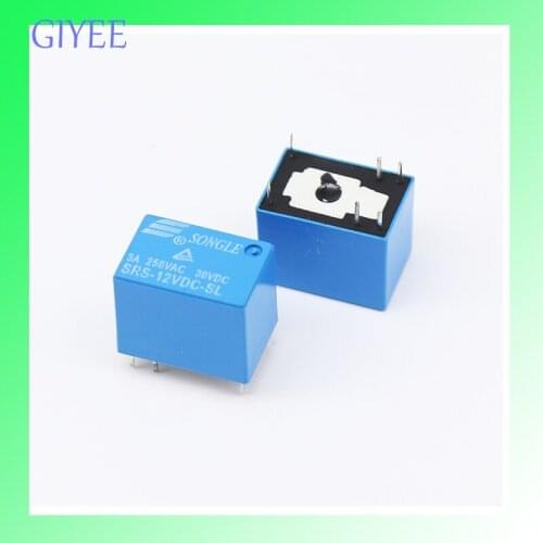 5PCS Relay SRS-05VDC-SL SRS-12VDC-SL SRS-24VDC-SL 5V 12V 24V 3A 4100 Blue 6PIN Power Relays