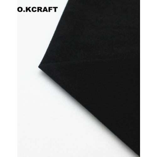 50*150cm Black Solid Color Fleece Fabric Tissu Plush Cloth for Doll Sewing Velvet Fleece Tissue Half Meter Q0901 Loop Felt