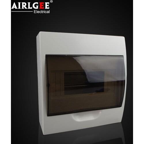 8way surface type electrical IP67 PC/ABS plastic distribution box Home user Waterproof strong electric lighting box