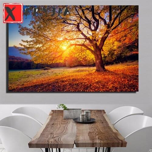 5D full round Diamond Painting Embroidery Autumn Tree Plant Landscape DIY Mosaic Art Cross Stitch Gift European Home Decoration