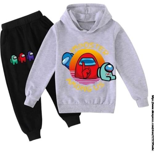 Kids Among Us Hoodies Tracksuit for Boys Girls Games Character Costume Long Sleeve Cartoon Cotton Sweatshirt Pullover Clothes