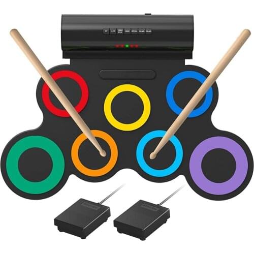 Electronic Drum Set Kids Drum Set Desktop Roll Up Portable Electronic Drum Pads Kids Holiday Teens Great Gift
