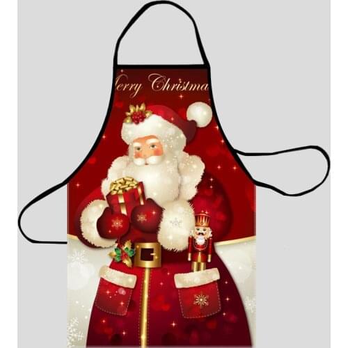 Santa Claus Aprons For Women Oxford Fabric Cleaning Pinafore Home Cooking Accessories Kitchen Apron