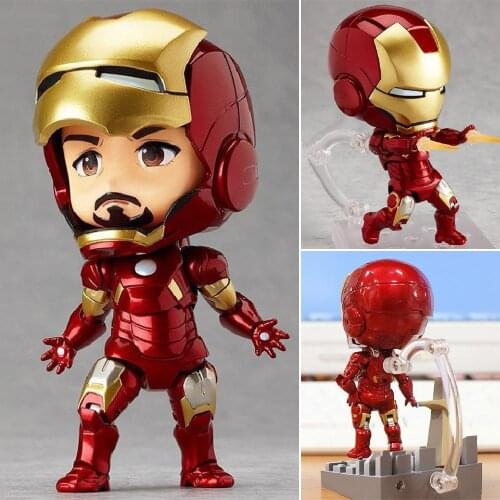 10cm steel spider Avenger Infinity war glowing spider toy man shaking his head iron Man model of youth