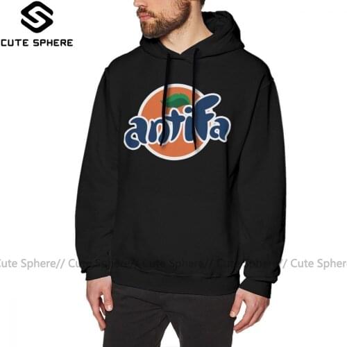 Antifa Hoodie Antifa Hoodies XXXL Stylish Pullover Hoodie Purple Outdoor Warm Male Long Cotton Hoodies