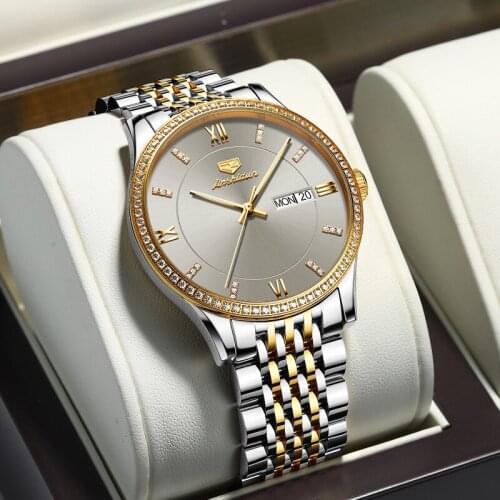 JSDUN mens watch waterproof automatic mechanical wristwatch Top Brand luxury movement sapphire glassic retro Diamond Watch