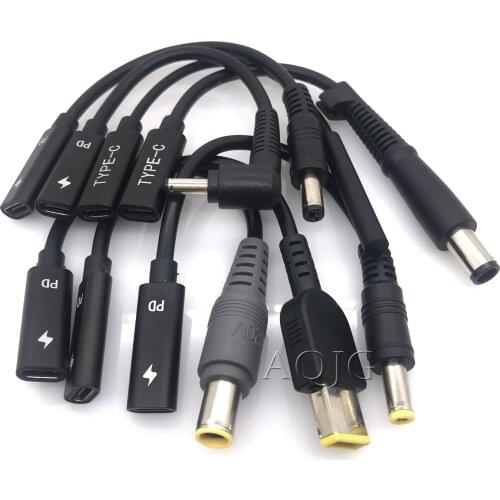 USB 3.1 Type C USB-C Female to DC 7.9*5.0mm7.4*5.0 4.0*1.35 Square 5.5*2.1/2.5Male Power Charger Adapter Connector cable