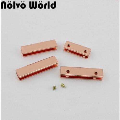 10-50pcs 7 colors 3 size 25mm 34mm 38mm Rose gold color purse decoration end clips by screws,bag strap cover clasp in screw