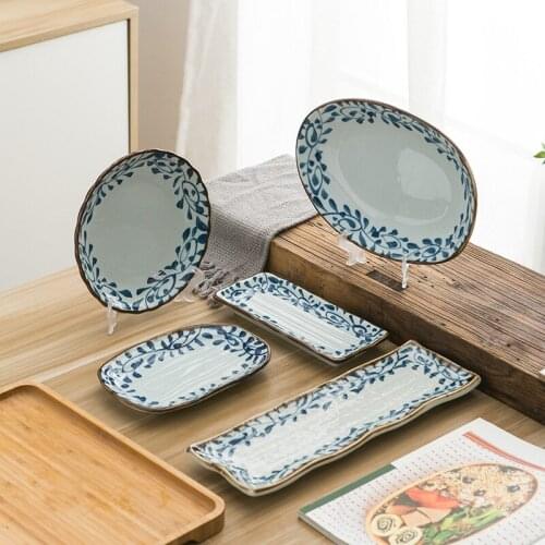 LingAo Hand-painted Japanese sushi restaurant Japanese restaurant sushi plate square plate round plate