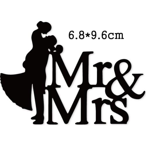Metal Cutting Dies Mr & Mrs wedding 2020 New Crafts Stencil For DIY Scrapbooking Paper/photo Cards Making Embossing Die