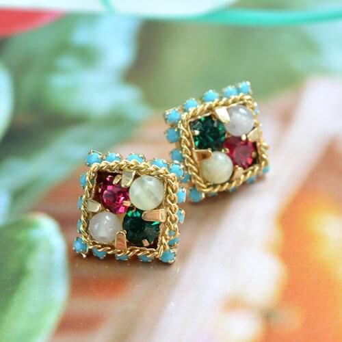 New Arrive Fashion Design Earrings For Women Jewelry Rhinestone Stud Earrings Brincos