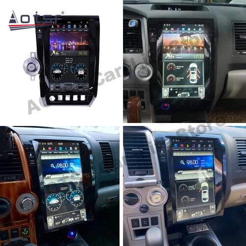 4+128G Tesla Screen Multimedia Stereo Android 9.0 Player For Toyota Tundra 2007 2008 2009 2010 2011 GPS Navi Receiver Head Unit