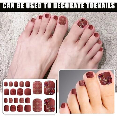 Foot Nail Sticker Art Toe Nail Sticker 3D Decoration DIY Nail Sticker Nail Tools