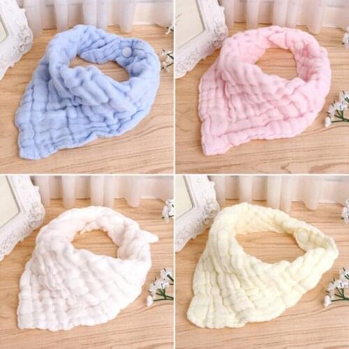New Baby bibs Simple Design Soft Pure Cotton Blend Gauze Bibs Burp Cloths Saliva Towel Feeding Triangle Bandana Neonatal Towels
