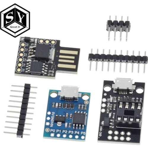 Great it official Blue Black TINY85 Digispark Kickstarter Micro Development Board ATTINY85 module for Arduino IIC I2C USB