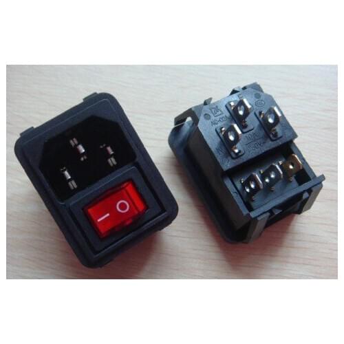 Original new 100% high quality AC-02 ac socket combo socket switch with lamp with socket