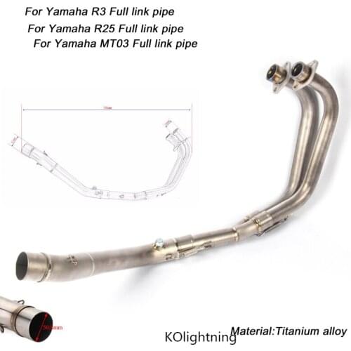 MT03 R25 R3 Full Connecting Pipe Link 51mm Exhaust Muffler Pipe Silencer System for Yamaha R25 R3 MT03
