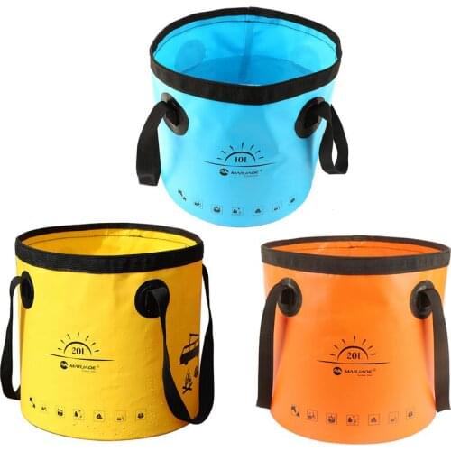 10L 20L Portable Bucket Water Storage Bag Water Bag Fishing Folding Bucket Foot Wash Tub Fishing Accessories For Camping Hiking