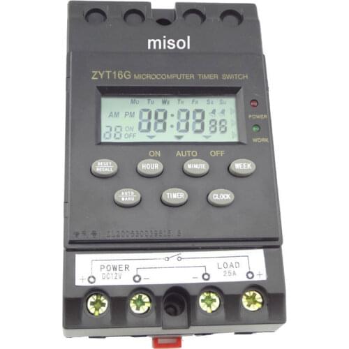 10pcs of 12V Timer Switch Timer Controller program/programmable timer switch 25A amps, LCD display