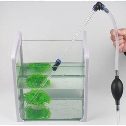 Fish Tank Water Changer Pump Aquarium Cleaner Filter for Water Cleaning Tank Washer 2-Meter Toilet Suction Pipe Hand-Held