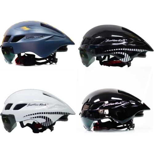 Ultralight MTB Cycling Helmet With Removable Visor Goggles Bike Taillight Intergrally-molded Mountain Road MTB bicycle Helmets