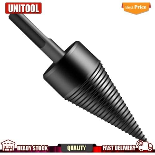 1pc 32mm/42mm HSS Firewood Splitter Drill Bit Round/Hex/Triangle Shank Wood Split Cone Drill Bit Woodworking Tools