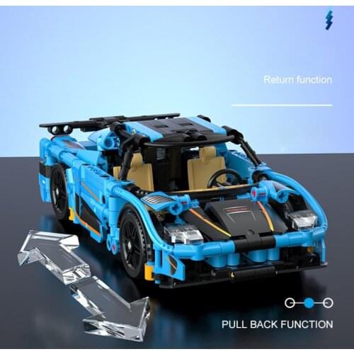Technical Koenigsegg super sport car agera building block assembly bricks model pull back vehicle toys collection for boys gift